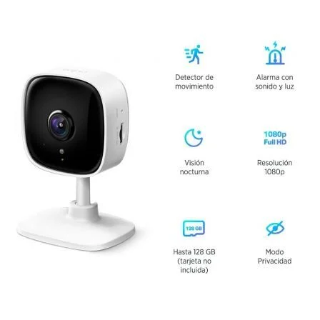 TP-Link Cámara Videovigilancia Tapo C100 - Visión Nocturna 9m, 1080p Full HD, Audio Bidireccional, Alarma Luz/Sonido, APP, Detección Movimiento, MicroSD (TAPO C100) TP-Link Cámara Videovigilancia Tapo C100 - Visión Nocturna 9m, 1080p Full HD, Audio Bidireccional, Alarma Luz/Sonido, APP, Detección Movimiento, MicroSD (TAPO C100)